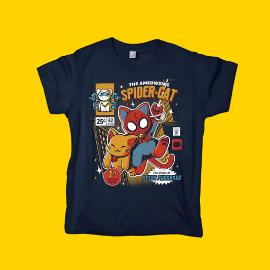 Tee Mini "Ameowing Spider- Cat" • by TeeOreo Kids
