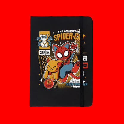 Tee Notebook "Ameowing Spider-Cat"• by TeeOffice