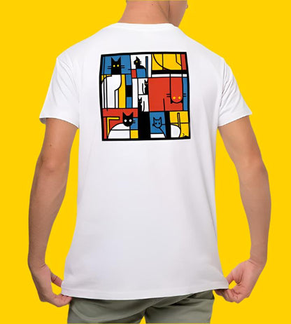 Tee "Abstracats of Mondrian" • by TeeOreo