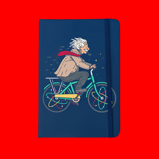 Tee Notebook "Atomic Cycling" • by TeeOffice